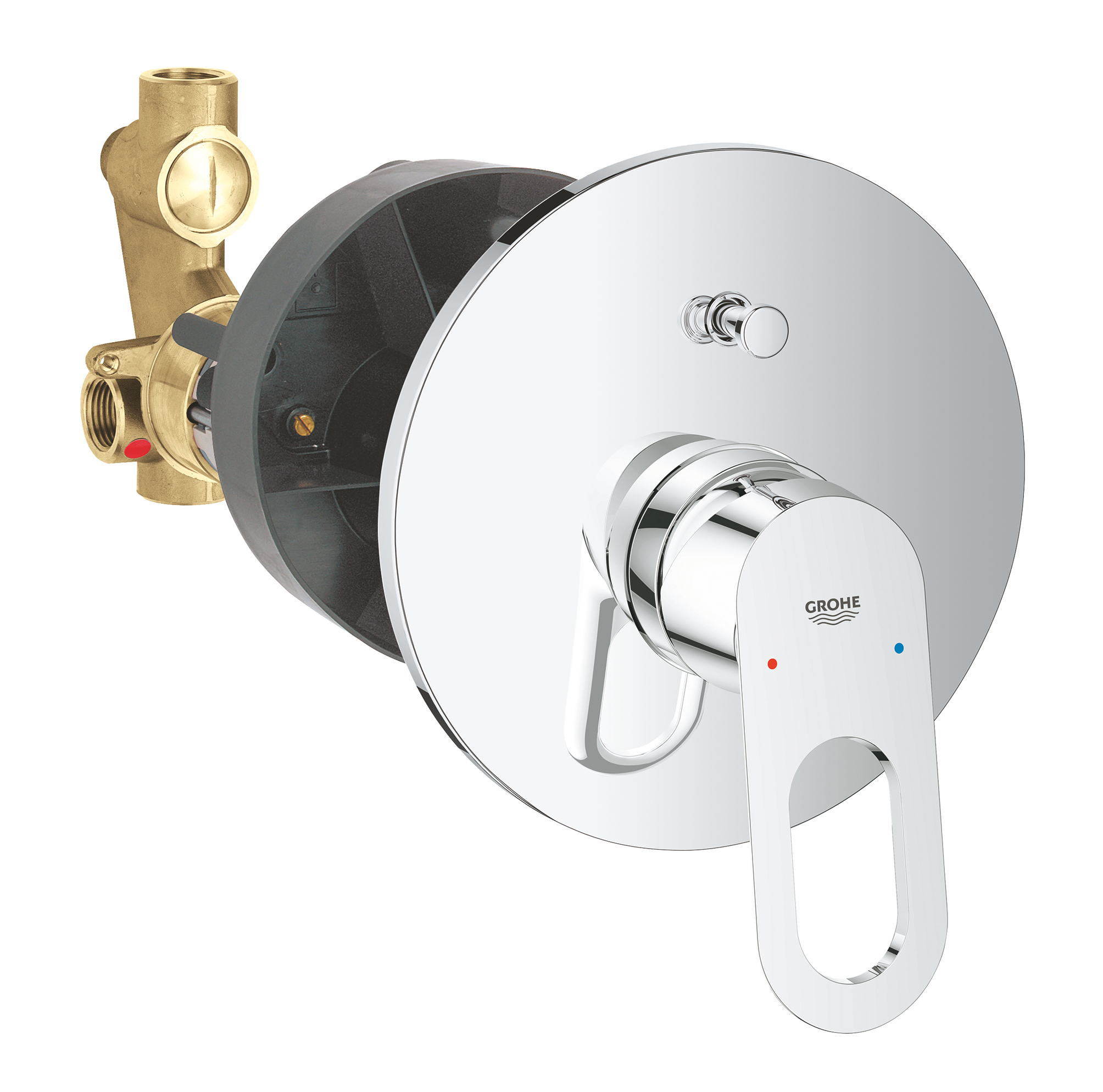 Grohe Baterie cada grohe bauloop 29081000, incastrabila, monocomanda, cartus ceramic, diverter, crom