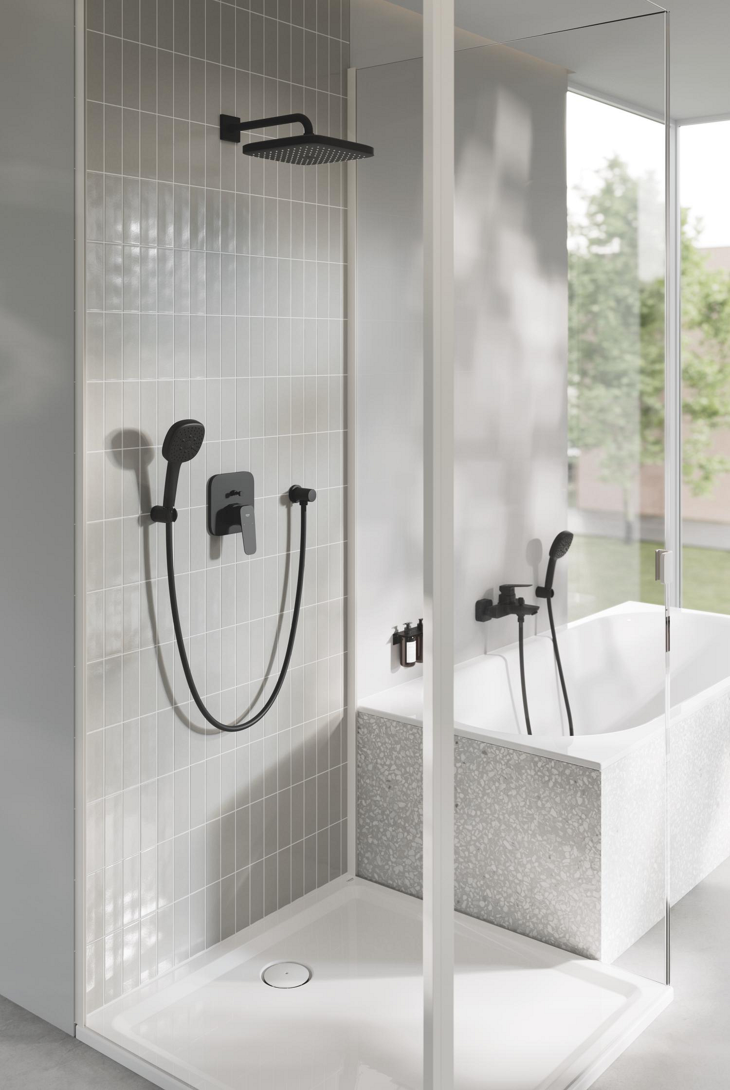 Baterie cada Grohe 1018142430, Cubeo, montaj pe perete, tip incastrare