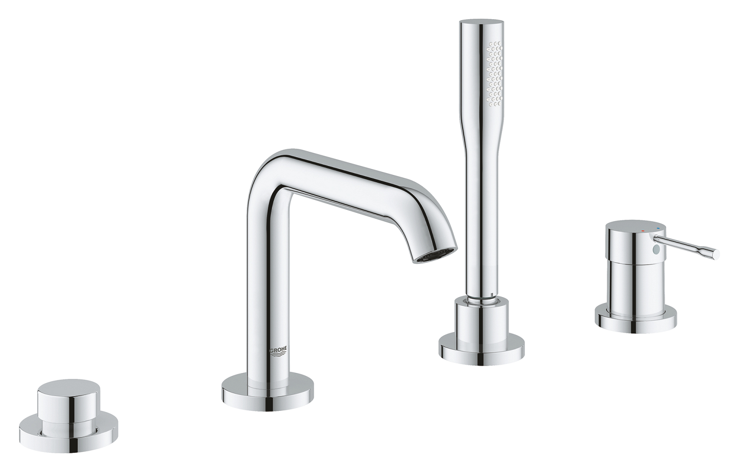 Grohe Baterie cada grohe essence 19578001, 1/2'', montare pe cada, diverter, monocomanda, 2 m, 1 pulverizare, anti-calcar, crom