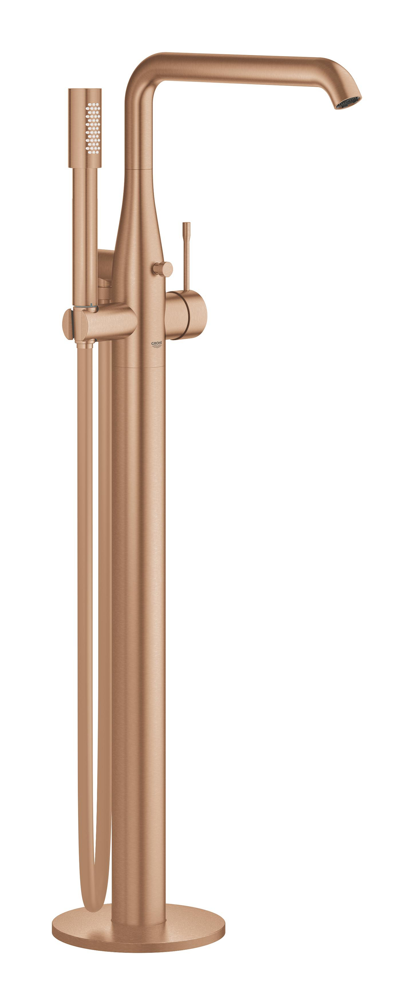 Grohe Baterie cada grohe essence, pe podea, diverter, set de dus, 1 functie, necesita valva, mat, cupru, 25248dl1