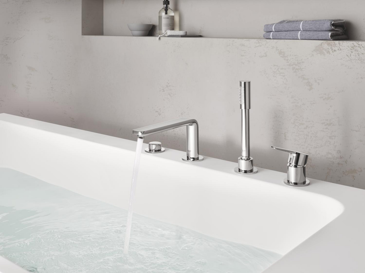 Baterie cada Grohe 19577001, 0.7 bar, 33 mm, 2 m, 197 mm, 450 mm, 212 mm, 2 orificii instalare, Crom