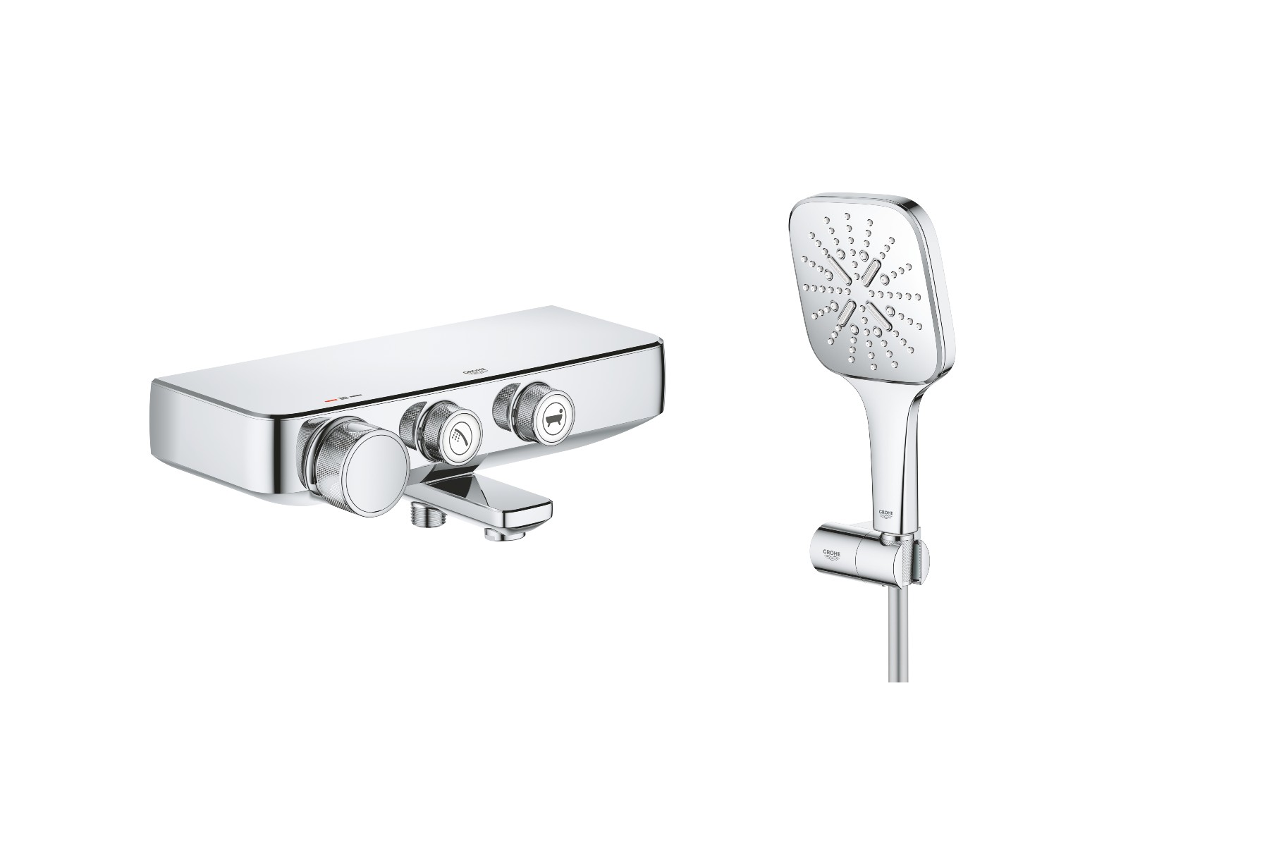 Grohe Baterie cada grohe smartcontrol, termostat, set de dus, crom, 34718000