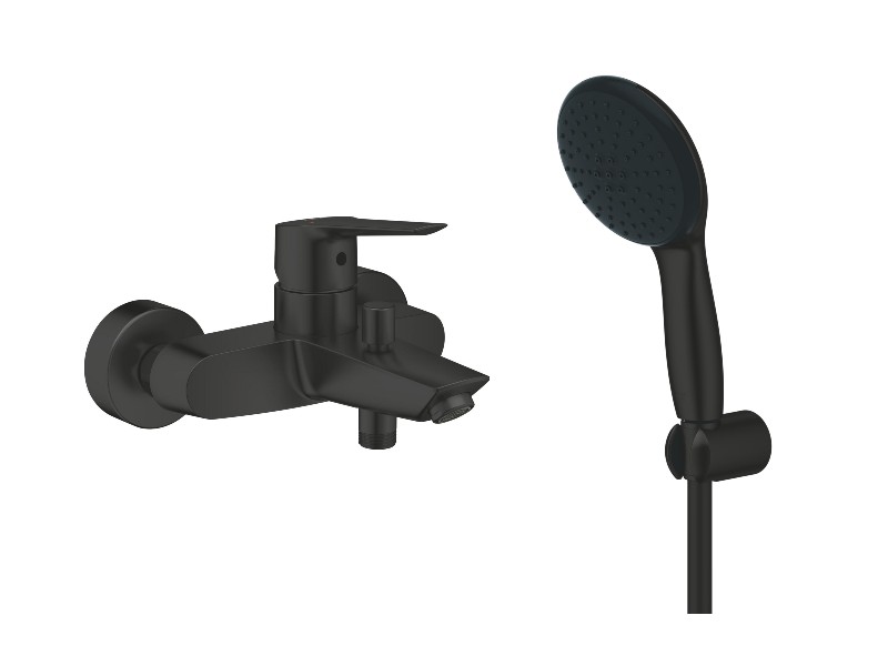 Grohe Baterie cada grohe start, aparenta, set dus, 2 functii, mat, negru, 322782432-3st