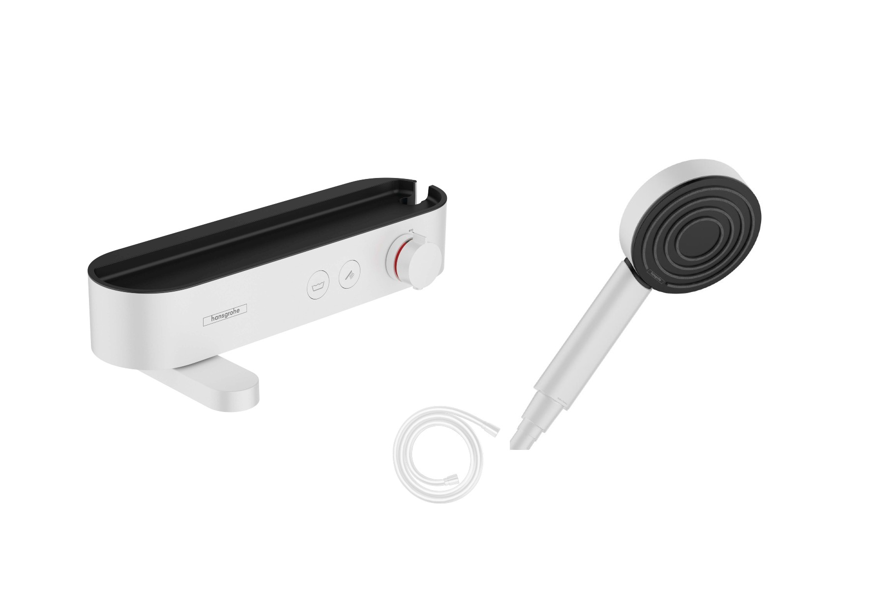 Hansgrohe Baterie cada hansgrohe showertablet, termostat, set de dus, mat, alb, 24340700