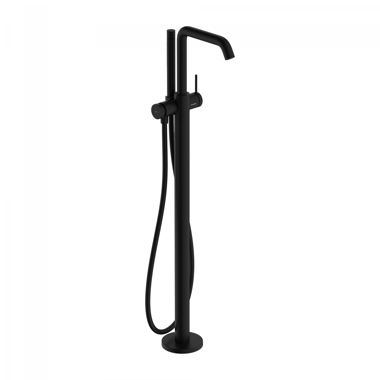 Hansgrohe Baterie cada hansgrohe tecturis s, pe podea, set dus, necesita valva, mat, negru, 73440670