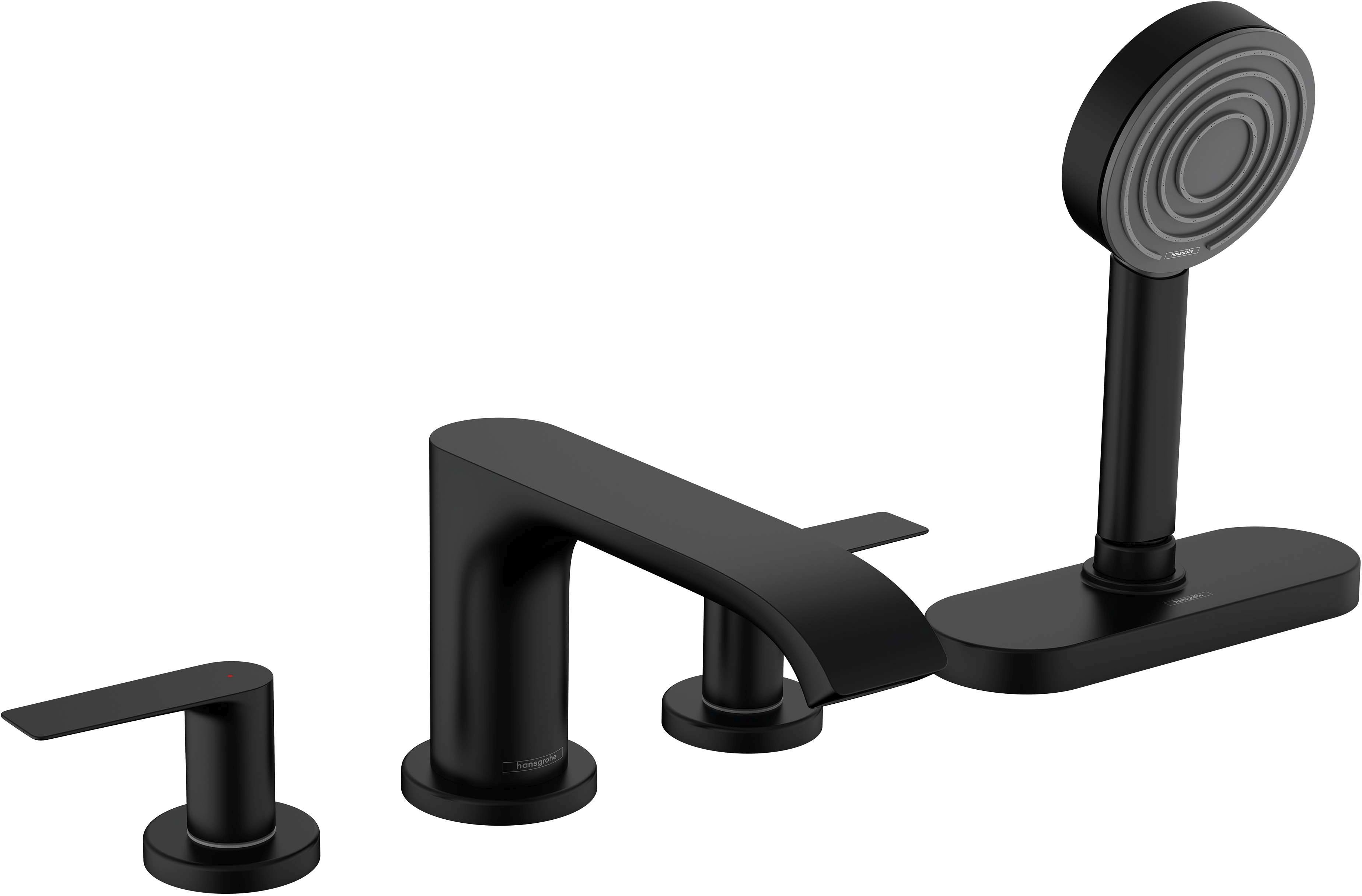 Hansgrohe Baterie cada hansgrohe vivenis, pe cada, set dus, sbox, necesita valva, mat, negru, 75444670