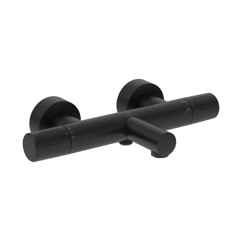 Ideal Standard Baterie cada ideal standard ceratherm t25, aparenta, termostat, mat, negru, a8475xg