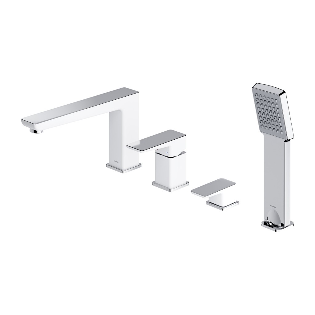 Omnires Baterie cada omnires parma, pe cada, set dus, 1 functie, lucios, crom/alb, pm7432crb