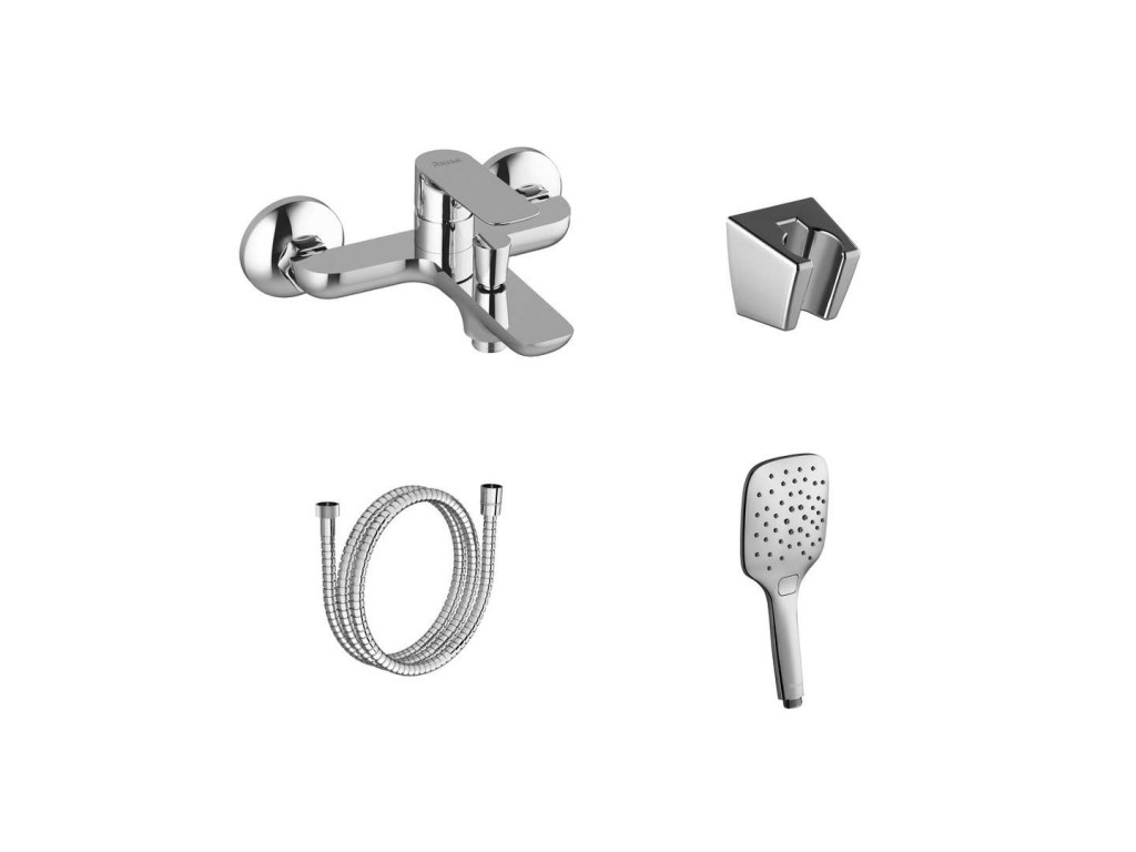 Ravak  Baterie cada ravak classic, aparenta, set dus, 3 functii, crom, x07s117