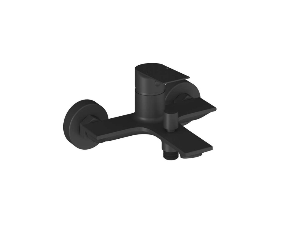 Ravak  Baterie cada ravak plan, aparenta, diverter, mat, negru, x070514