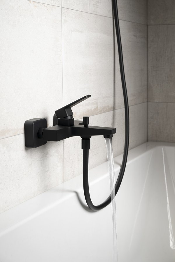 Sapho Baterie cada sapho tursi, aparenta, diverter, mat, negru, ti010b