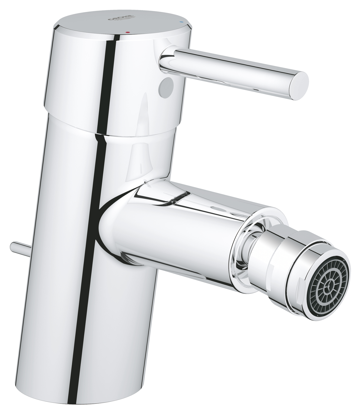Grohe Baterie de bideu grohe concetto 32208001, 3/8'', monocomanda, diverter cu bila, evacuare cu tija, crom
