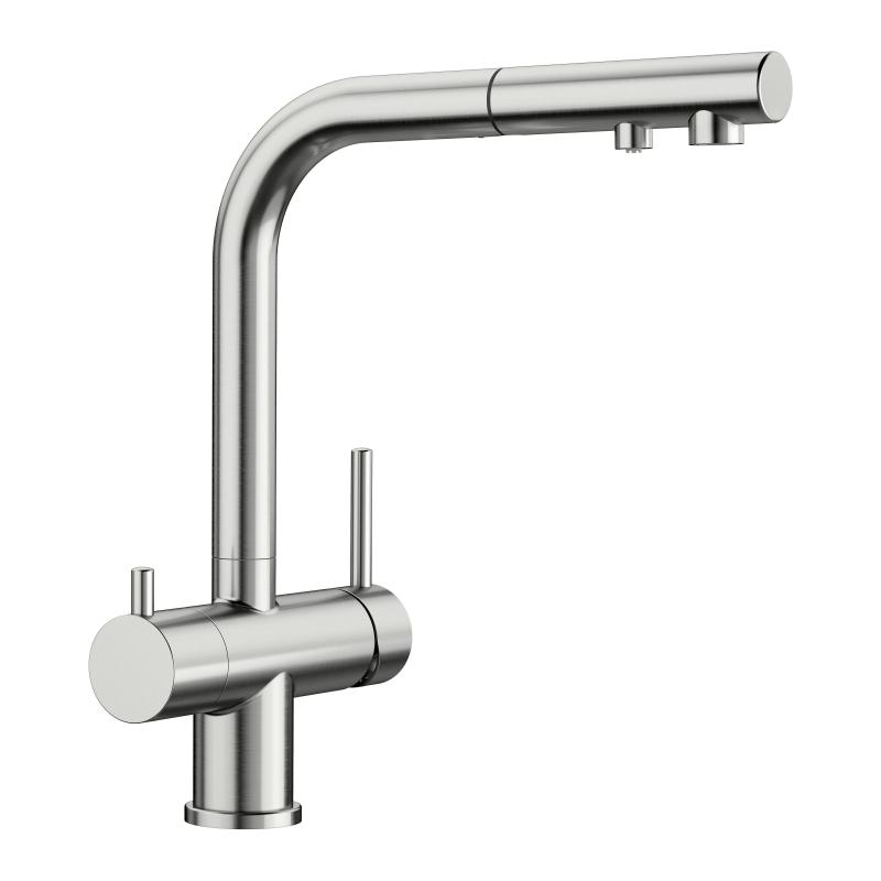 Blanco Baterie de bucatarie blanco fontas s ii 525199, 3/8'', pipa inalta, tip l, filtrare apa, dus extractabil, nu include inox