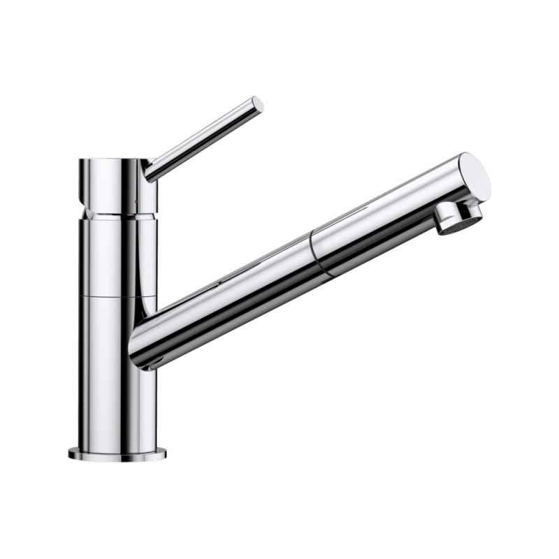 Blanco Baterie de bucatarie blanco kano s 521503, 3/8'', pipa media, tip l, dus extractabil, pivotanta, crom