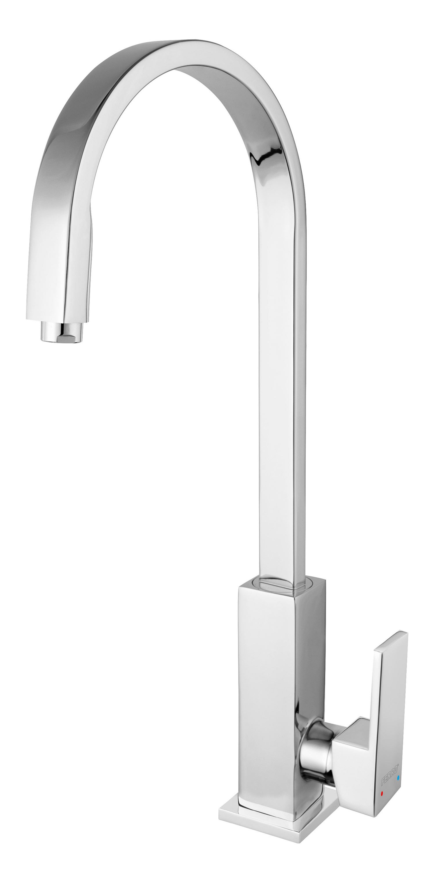 Ferro Baterie de bucatarie ferro zicco bzi4, 3/8'', tip c, pipa inalta, pivotanta, monocomanda, cartus ceramic, crom