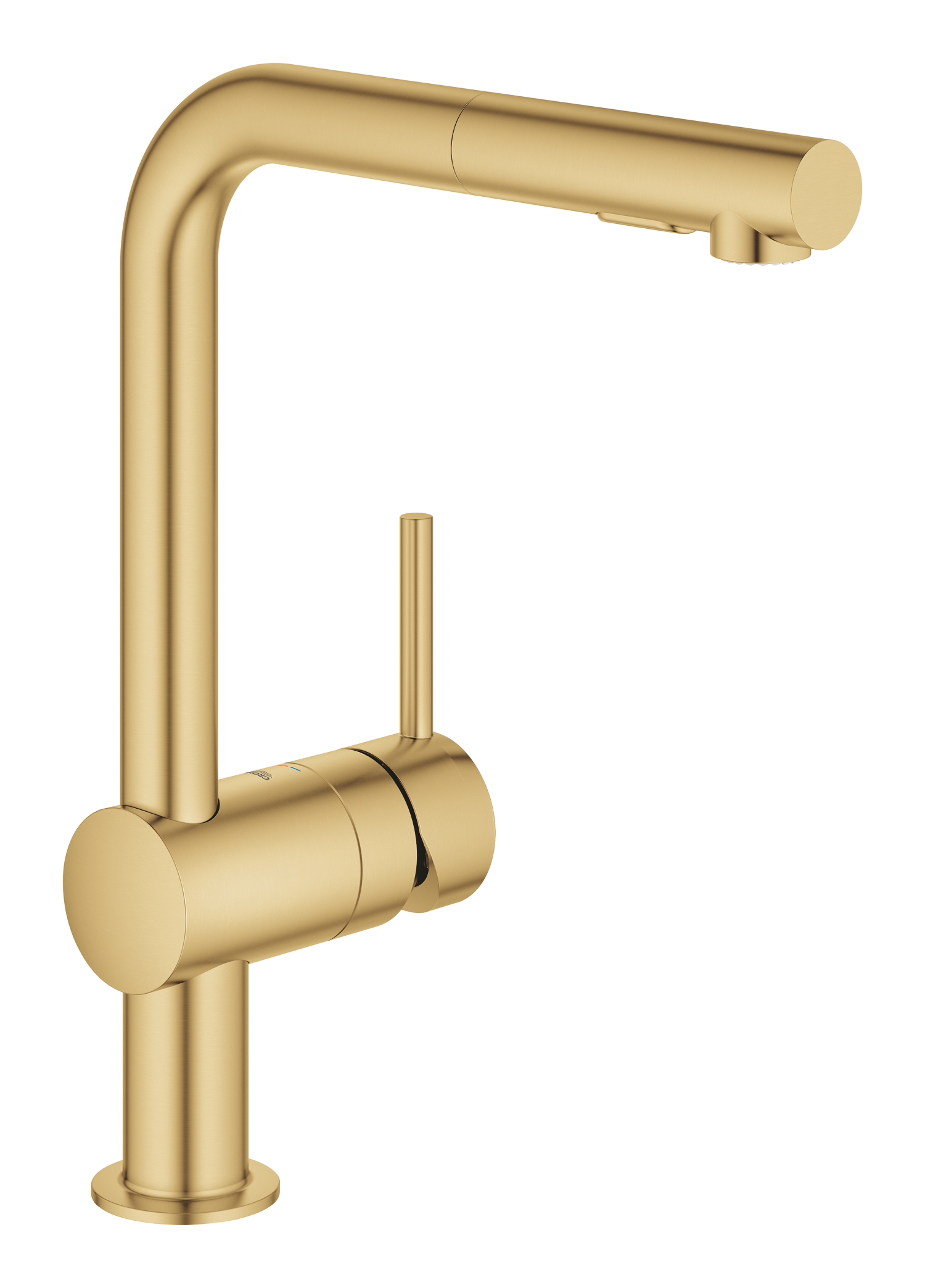 Grohe Baterie de bucatarie grohe minta 30274gn0, 3/8'', inalta, tip l, us extractabil, mat, auriu