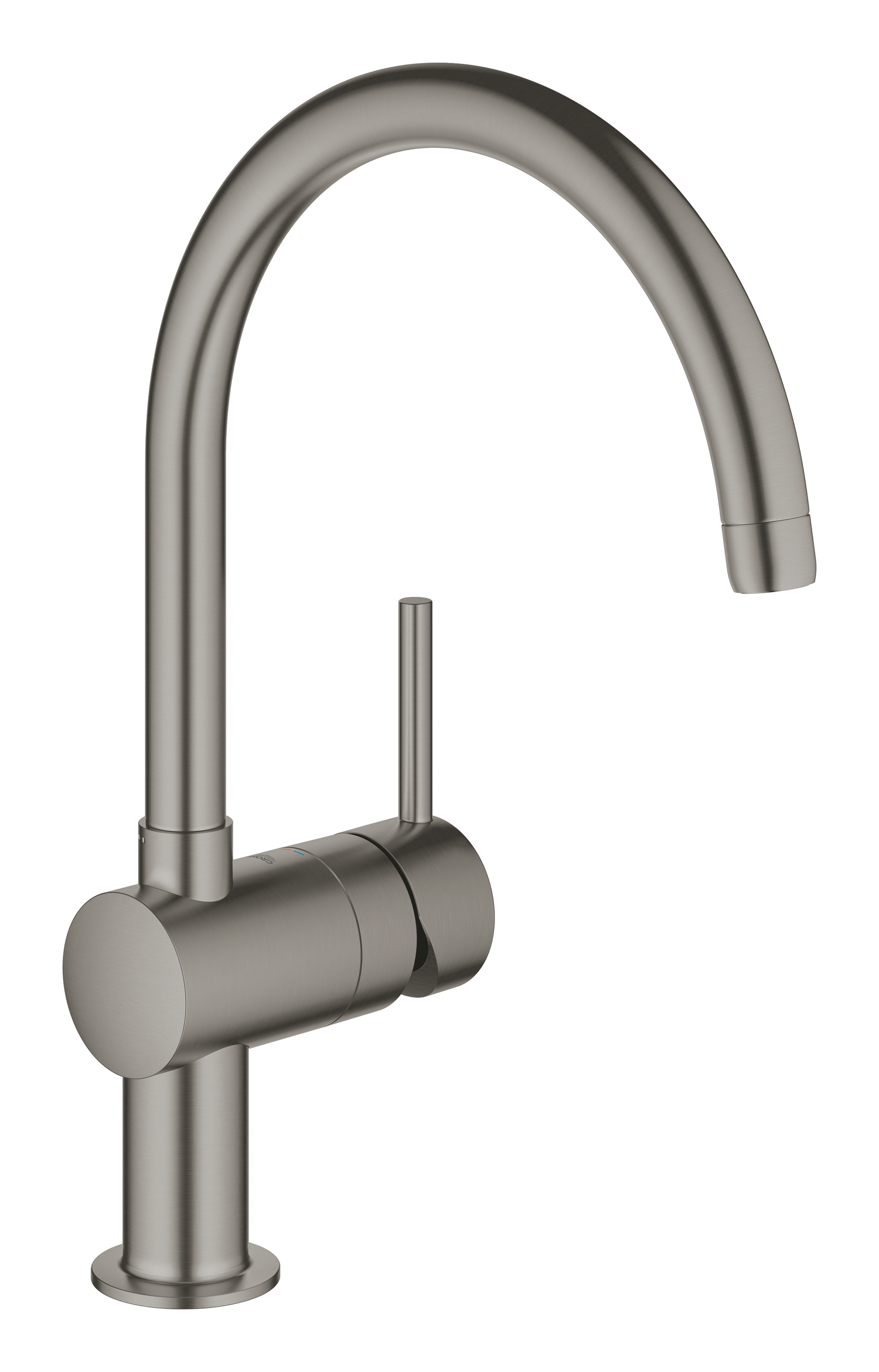 Grohe Baterie de bucatarie grohe minta 32917al0, 3/8'', pipa inalta, tip c, pivotanta, mat, grafit