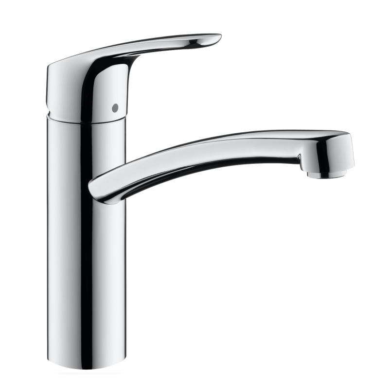 Hansgrohe Baterie de bucatarie hansgrohe focus m41 31806000, 3/8'', monocomanda, pipa medie, tip l, pivotanta, crom
