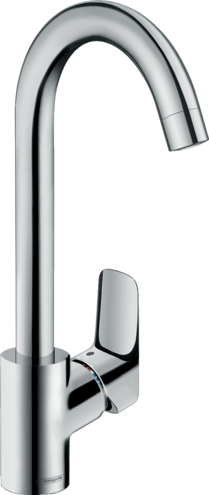 Hansgrohe Baterie de bucatarie hansgrohe logis 260 71835000, 3/8'', monocomanda, pipa inalta, tip c, cartus ceramic, pivotanta,