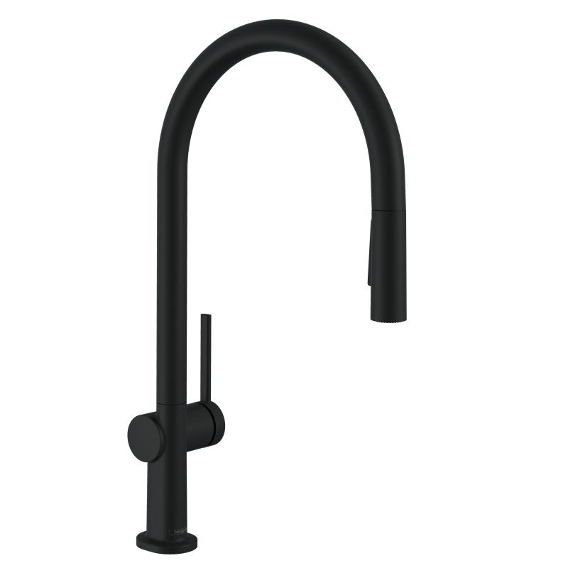 Hansgrohe Baterie de bucatarie hansgrohe talis m54 72800670, 3/8'', pipa inalta, tip c, dus extractabil, 2 pulverizari, mat,