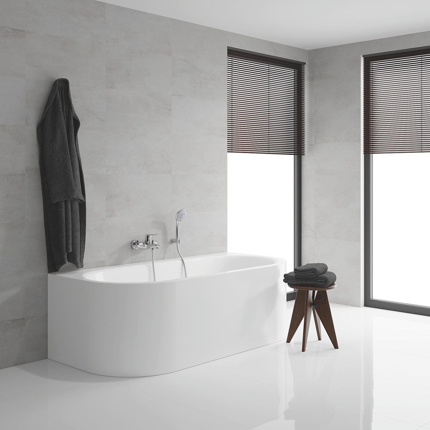 Baterie de cada Grohe 33390002, 1 bar, 194 mm, 224 mm, 2 orificii instalare, 1/2 dimensiune racord, Crom