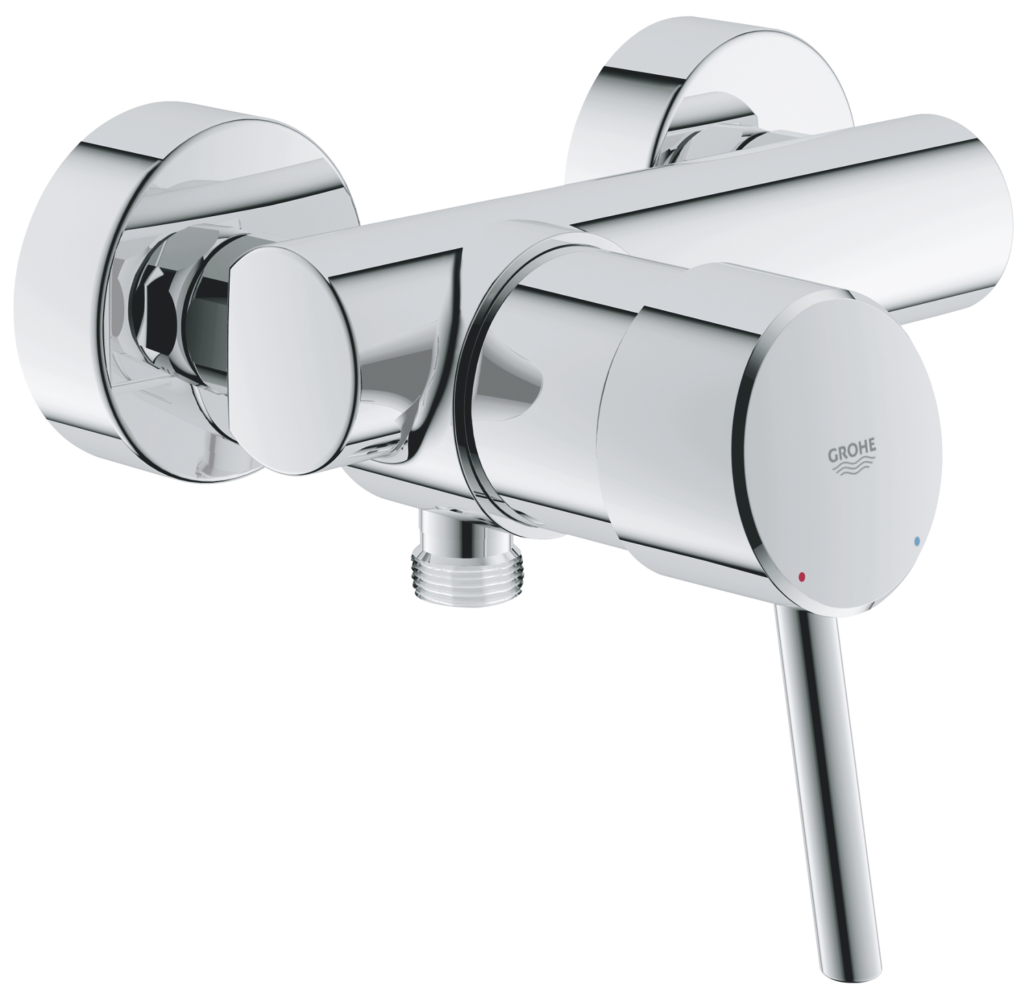 Grohe Baterie de dus grohe concetto 32210001, 1/2'', aparent, monocomanda, cartus ceramic, crom