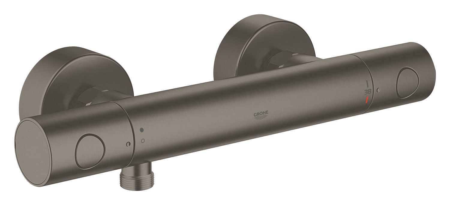 Grohe Baterie de dus grohe grohtherm 1000 34065al2, 1/2'', termostat, aparent, mat, grafit