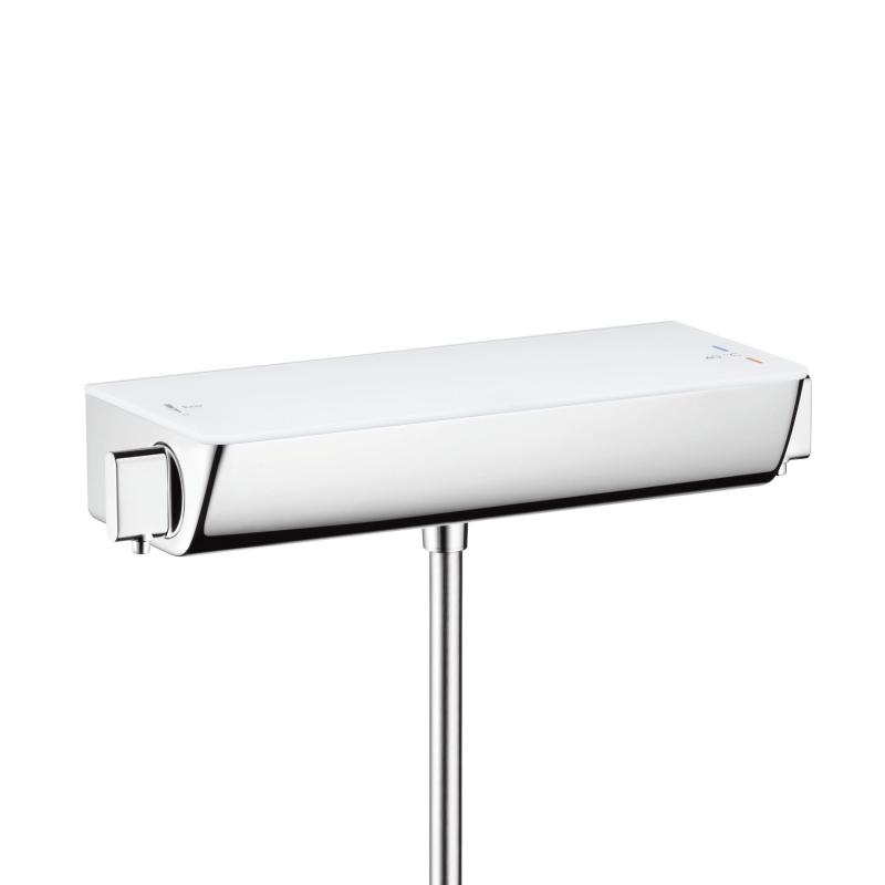 Hansgrohe Baterie de dus hansgrohe ecostat select 13161400, 1/2'', aparenta, termostat, limitator, protectie oparire, alb/crom