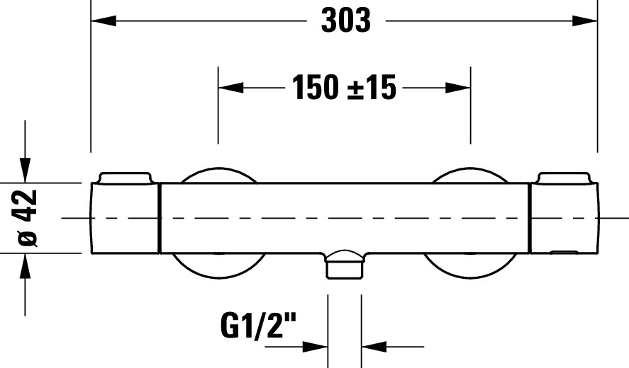 Baterie dus Duravit TH4220000004, tip incastrare aparent, compatibil c