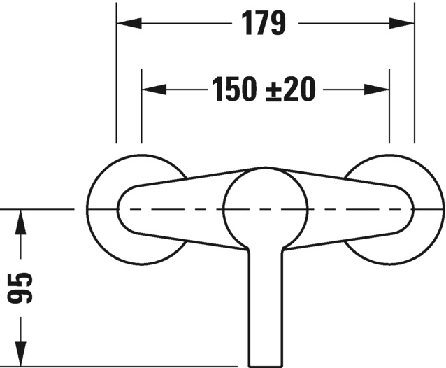 Baterie dus Duravit B24230000010, B.2, tip incastrare aparent, tip com