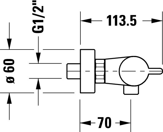 Baterie dus Duravit B24220000010, B.2, tip incastrare aparent, tip com
