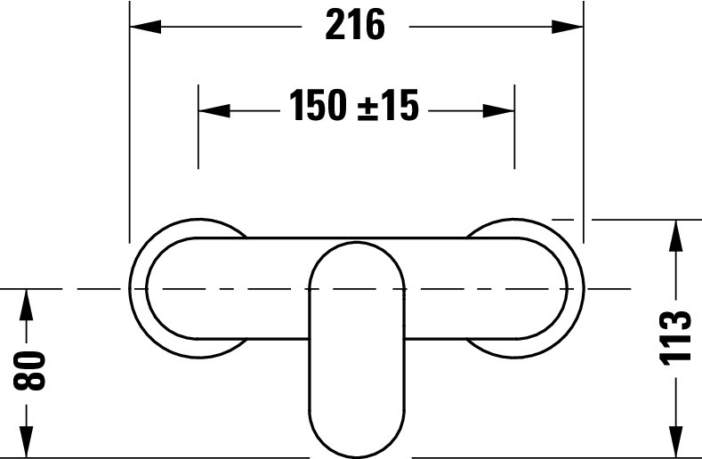 Baterie dus Duravit WA4230000004, Wave, tip incastrare aparent, compat