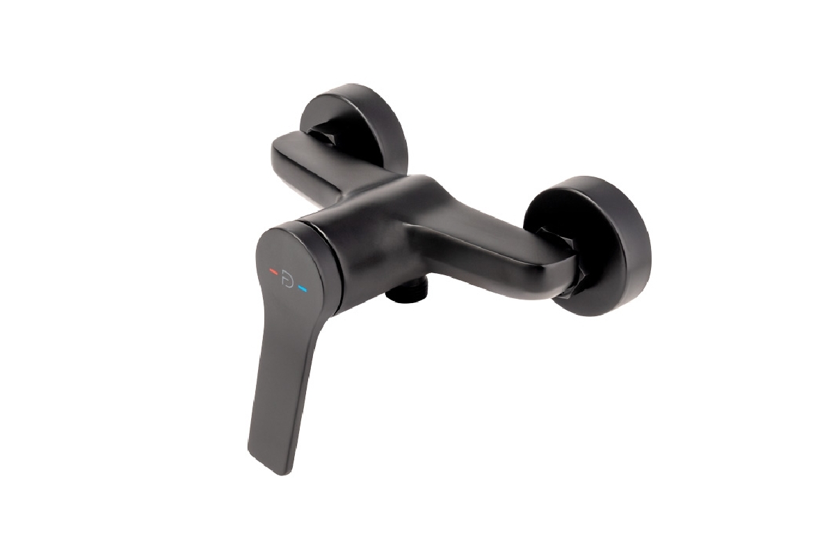 FDesign Baterie dus fdesign seppia fd1-spa-7-22, 1/2'', aparenta, monocomanda, anti-reflux, mat, negru
