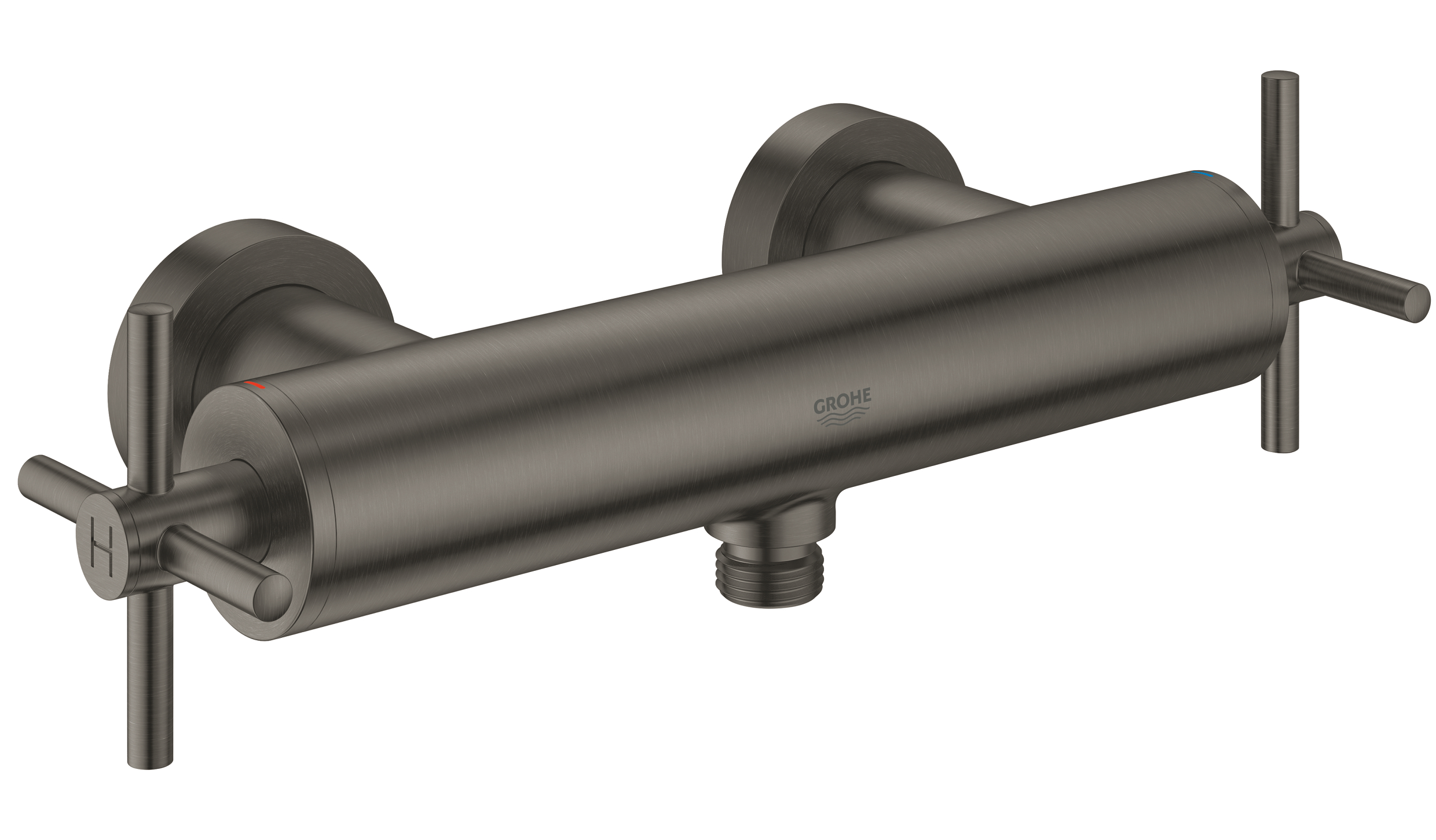 Grohe Baterie dus grohe atrio 26003al3, 1/2'', dubla comanda, cartus ceramic, protectie reflux, mat, grafit