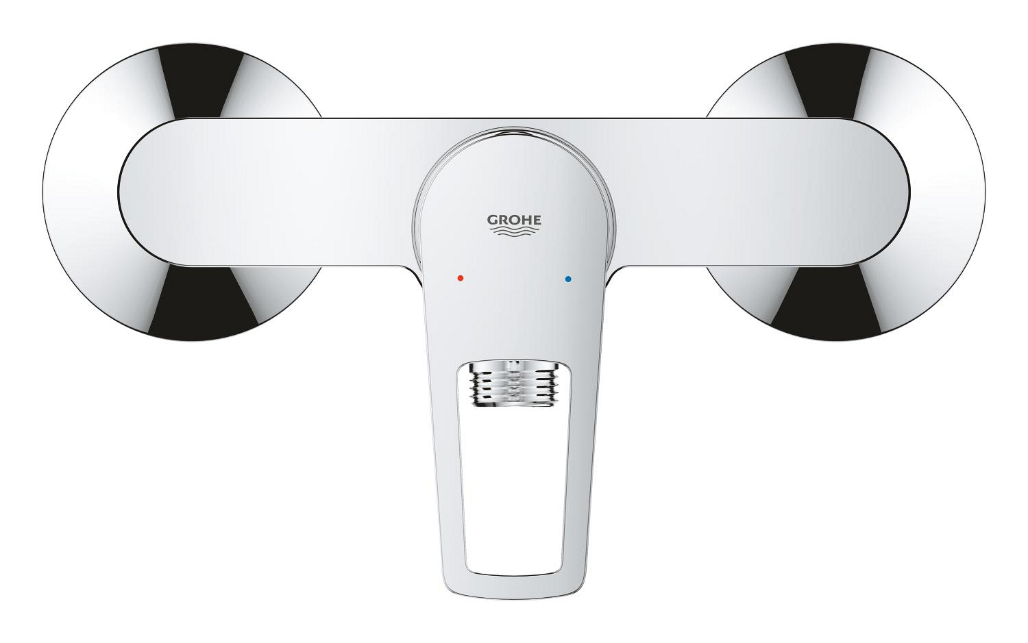 Baterie dus Grohe 23634001, 1 bar, 225 mm, 134 mm, 2 orificii instalare, 1/2 dimensiune racord furtun, Crom