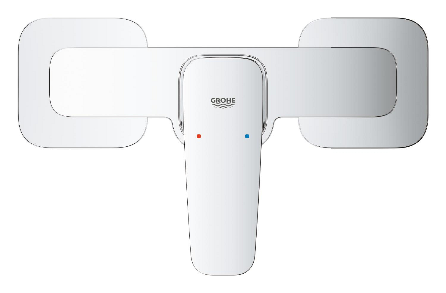 Baterie dus Grohe 1018240000, 0.8 bar, 145 mm, 214 mm, 2 orificii instalare, 1/2 dimensiune racord furtun, Crom