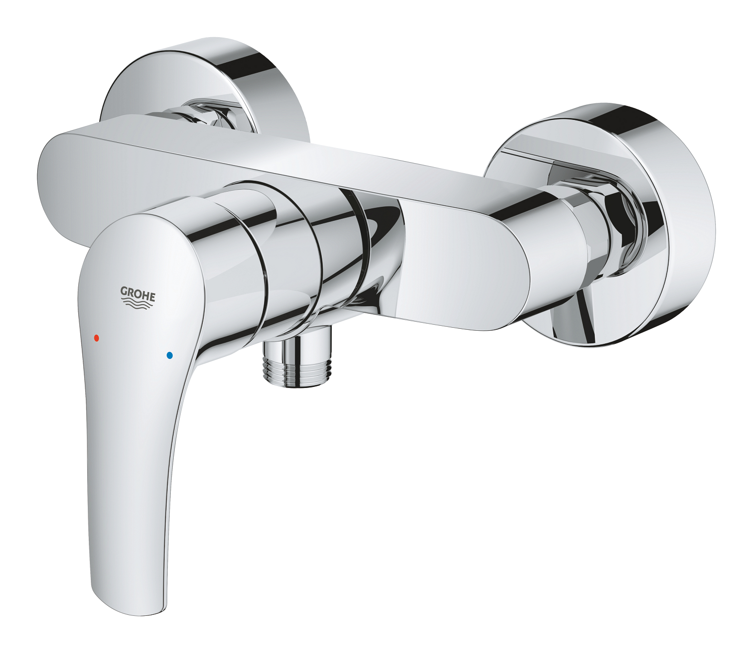 Baterie dus Grohe 33555003, 1 bar, 143 mm, 225 mm, 2 orificii instalare, 1/2 dimensiune racord furtun, Crom