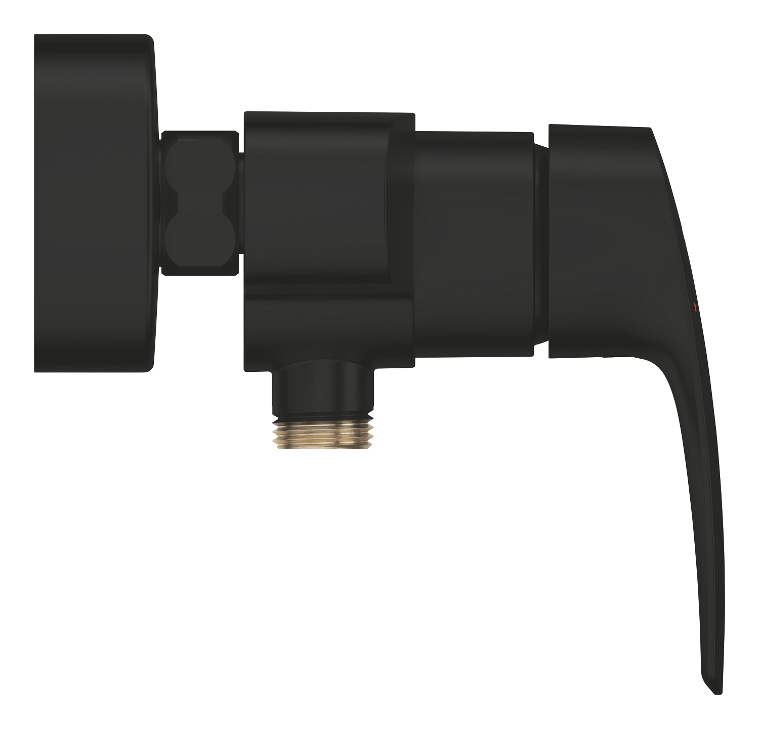 Baterie dus Grohe 335552433, 0.8 bar, 143 mm, 214 mm, 2 orificii instalare, 1/2 dimensiune racord furtun, Negru