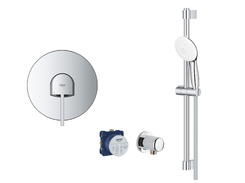 Grohe Baterie dus grohe plus, incastrata, set dus 600 mm, crom, 24059003-2st