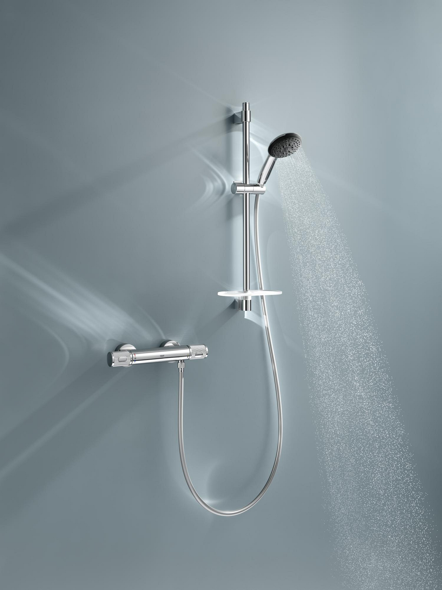Set baterie dus Grohe 34791001, Baterie dus Precision Feel, tip incast