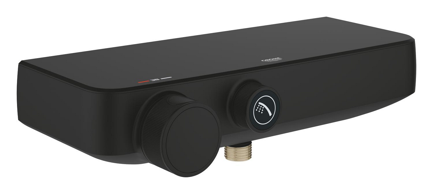 Grohe Baterie dus grohe smartcontrol, aparenta, termostat, mat, negru, 102169kf00