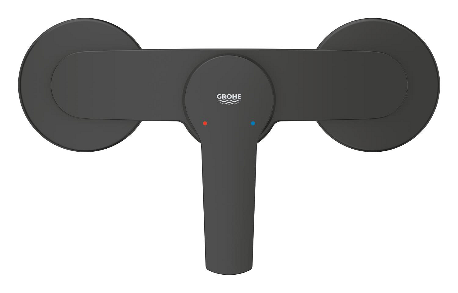 Baterie dus Grohe 242082432, 0.8 bar, 223 mm, 138 mm, 2 orificii instalare, 1/2 dimensiune racord furtun, Negru