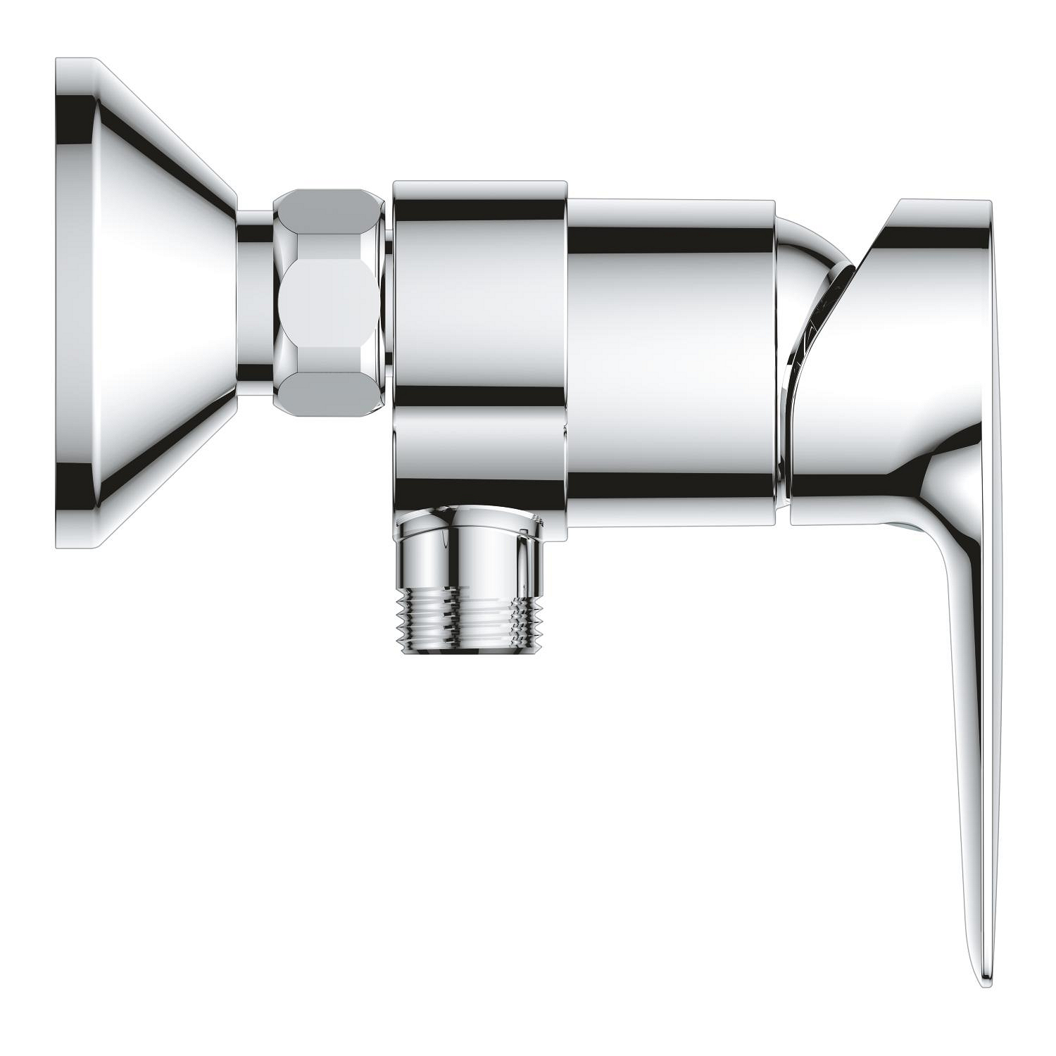 Baterie dus Grohe 24197001, 1 bar, 255 mm, 114 mm, 2 orificii instalare, 1/2 dimensiune racord furtun, Crom