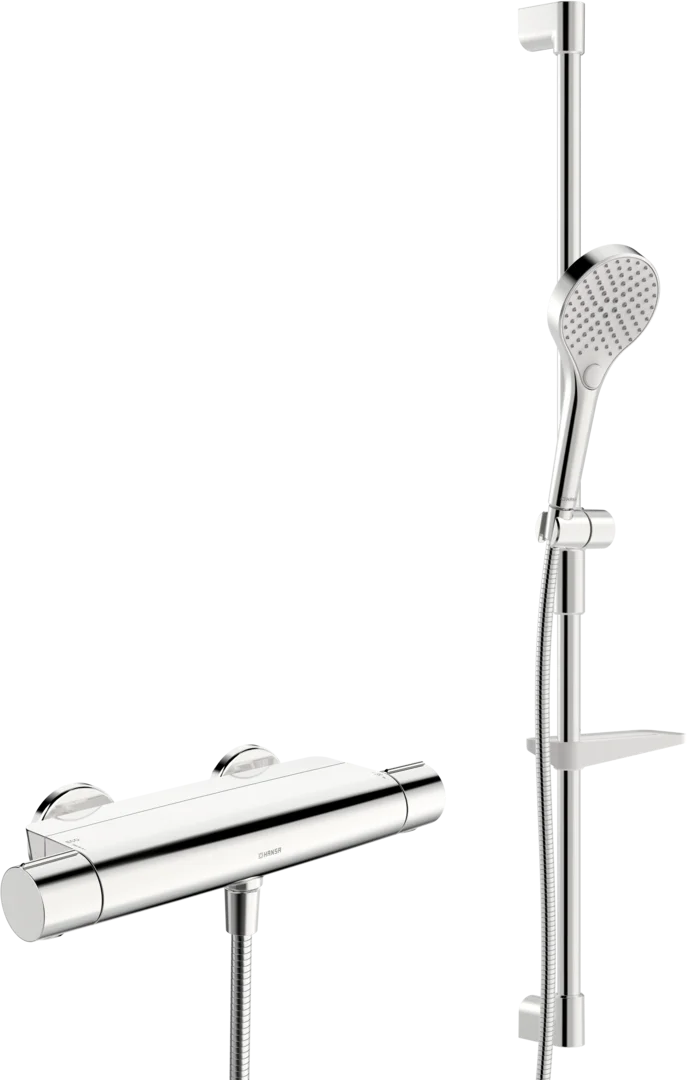 Hansa Baterie dus hansa basic, aparenta, termostat, set dus, crom, 48130331
