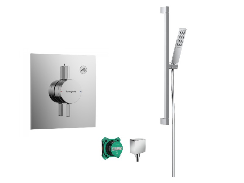 Hansgrohe Baterie dus hansgrohe duoturn e, incastrata, set dus 660 mm, crom, 75617000-1st