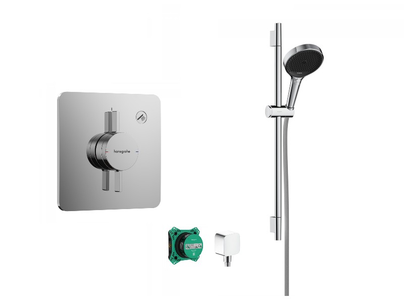 Hansgrohe Baterie dus hansgrohe duoturn q, incastrata, set dus 650 mm, crom, 75614000-3st