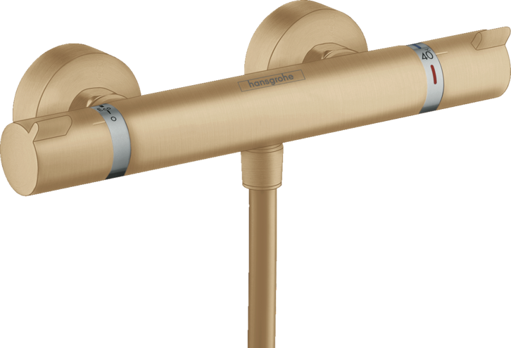 Hansgrohe Baterie dus hansgrohe ecostat comfort 13116140, 1/2'', aparent, termostat, anti-opararire, limitator, bronz