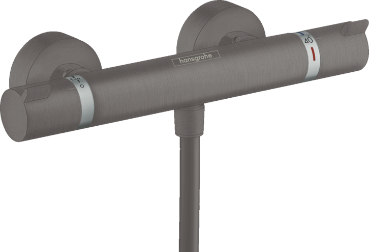 Hansgrohe Baterie dus hansgrohe ecostat comfort 13116340, 1/2'', aparent, termostat, anti-opararire, limitator, mat, antracit
