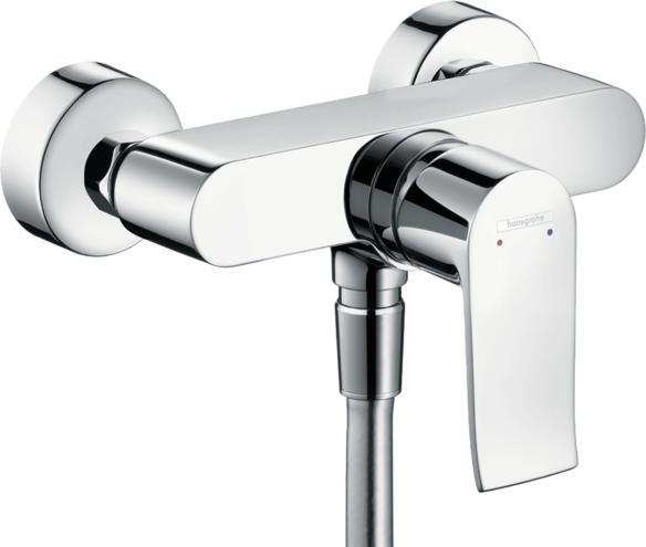 Hansgrohe Baterie dus hansgrohe metris 31680000, 1/2'', aparenta, monocomanda, cartus ceramic, limitator, crom