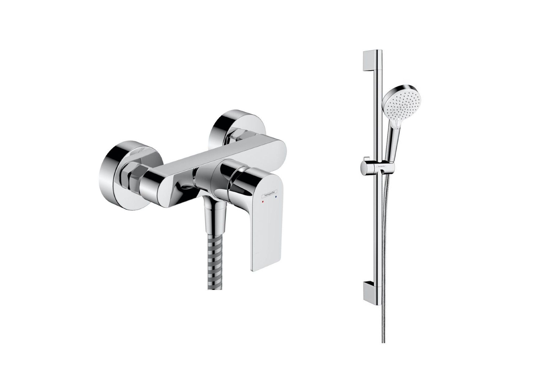 Hansgrohe Baterie dus hansgrohe rebris e, aparenta, coloana dus, crom, 72650000